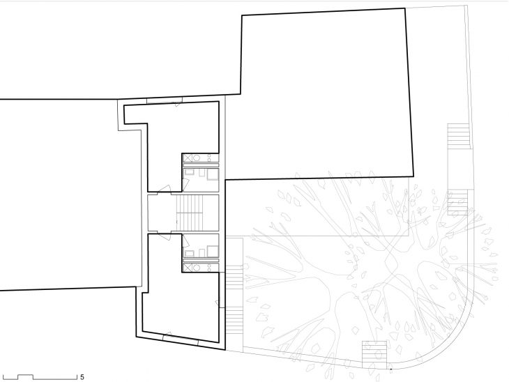 Projet d'un petit immeuble de logements avec une arcade commerciale, Châtelaine, Genève.
Maître de l’ouvrage : privé.