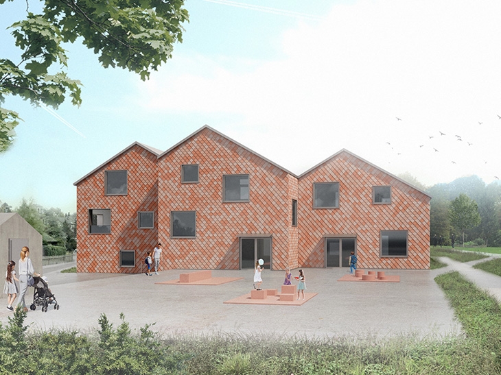 Concours de projet pour la réalisation d'une crèche à Prangins, Vaud.
Collaborateur: Fabian Wieland.