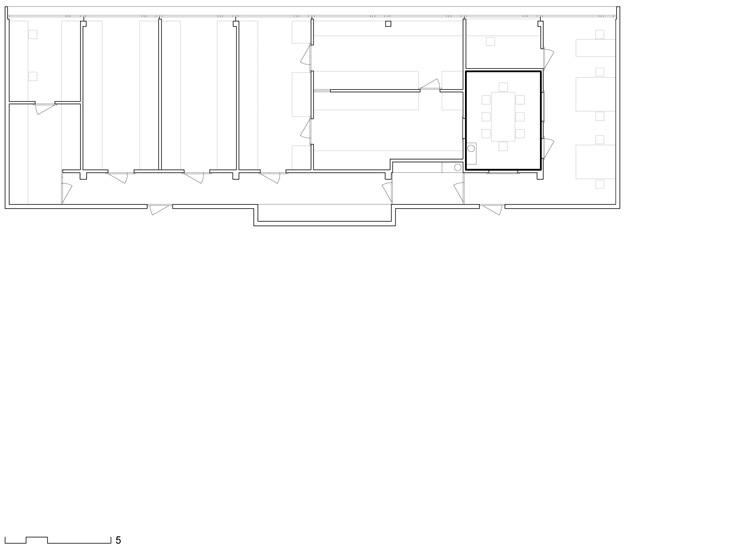 Aménagement d'un laboratoire avec salle de conférence et bureaux, Ecublens, Vaud.
Maître de l’ouvrage: privé.
En association avec Mattia Beltraminelli architecte.