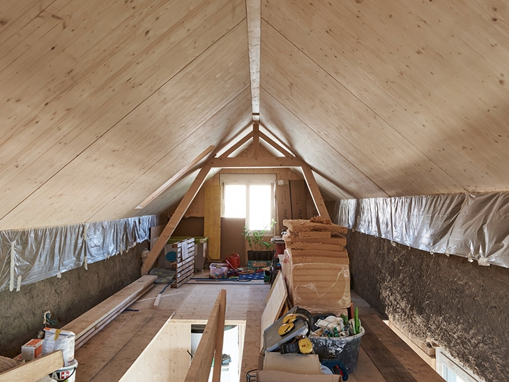 Projet pour deux micro-maisons en paille porteuse à Surpierre, Fribourg.